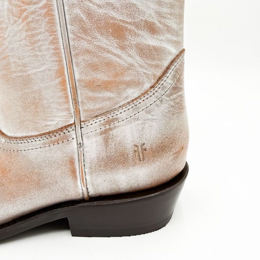 Frye Billy Pull On Silver Metallic Western Cowboy Boots Size 8 - Picture 4 of 11